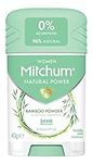 Mitchum Women 24HR Natural Vegan Deodorant Stick with 96% Natural Ingredients (40g) Aluminium Free, Eucalyptus Scent, Dermatologist Tested