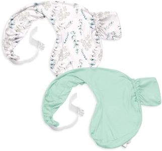 TotAha Soft Nursing Pillow Cover: Compatible with My Brest Friend Breastfeeding Pillow, 2-Pack Stretch Replacement Slipcovers with Side Pocket & Adjustable Strap, Machine Washable, Pillow Not Included