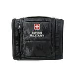 Swiss Military Toiletry Bag for Men, Women| Makeup Pouch for Travelling, Travel Organizer, Water Resistant, Multiple Compartments with Quick Access Pocket, Durable Zippers,Black Camo Print,5L,1