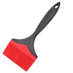 Extra Large Silicone Pastry Brush - 3.95inch Extra Wide Silicone Basting Brush for Grilling,Heat Resistant Brushes Spread Oil Butter Sauce for Cooking Baking BBQ,Dishwasher Safe（Red 1）