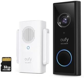 eufy Security Video Doorbell Wireless S220 2K (Battery-Powered) with Chime, No Monthly Fee, On-Device AI for Human Detection, 32GB Local Storage, Simple Self-Installation, 2-Way Audio Doorbell Camera