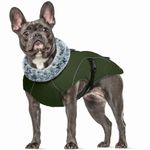 Warm Dog Coat, Winter Jacket Medium Dogs Winter Warm Clothes Windproof Dog Fleece Vest Outfit Dog Snowsuit for Medium Dogs Jack Russel Cocker Beagle(Army Green, M)