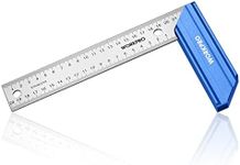 WORKPRO 8 Inch Try Square with Aluminum Handle - Woodworking Square Precision for Professional Carpentry Use & Premium Stainless Steel Ruler