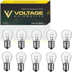 Voltage Automotive P21W Bulbs 24V 21W BA15s Clear Bulb Single Filament for Daytime Running Light Brake Tail Reverse Turn Signal Light Sidelight E-Mark, Pack of 10