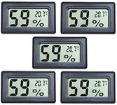 EEEkit 5-Pack Indoor Temperature Humidity Meter Gauge, Digital Hygrometer Thermometer LCD Display for Home Office