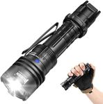 WUBEN T1 Tactical Flashlights High Lumens Rechargeable, 2000 Lumens Super Bright Flashlights, High Powered Flash Light with Tactical Mode and Outdoor Mode for Tactical Gear, Emergencies, Camping