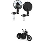 LOVMOTO Universal Motorcycle Mirrors 3 Inch Bar End Mirrors Foldable CNC Universal Motorcycle mirrors for handlebars Grom Mirrors Comfortable With Str-eet 750