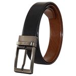 GIL Men's Reversible Leather Belt (Pack of 1)(Texas, Black & Tan)(34)