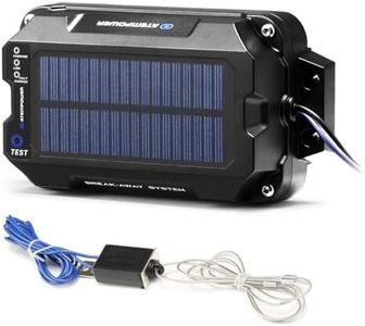 ATEM POWER LifePO4 Kit de commande de frein de remorque avec interrupteur 12 V 3 Ah Batterie au lithium Panneau solaire intégré Indicateur LED Système de rupture pour remorque caravane