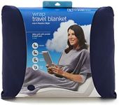 Travelrest 4-in-1 Premier Class Travel Blanket with Zipped Pocket - Soft & Luxurious - Also Use As Lumbar Support or Neck Pillow (Includes Stuff Sack)