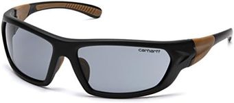 Pyramex Safety Products CHB220D Carhartt Carbondale Safety Glasses, Gray Lens with Black/Tan Frame, Gray