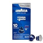 Lavazza Crema E Gusto Medium Roast Coffee Capsules Compatible with Nespresso Original Machines, creamy coffee, chocolate hints, wood, and spice aftertaste (100 pack)