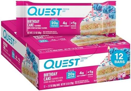 Quest Nutrition Birthday Cake Protein Bar, High Protein, Low Carb, Keto Friendly, 12 Count