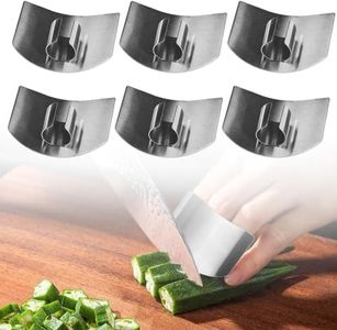 Wegodal Stainless Steel Finger Guard, Multifunctional Finger Protector for Cutting Food Slicing, Premium Slicing Tool Guard, Silver, 1 inches, 5.5 x 5 x 6.3 cm, 2/4/6pcs