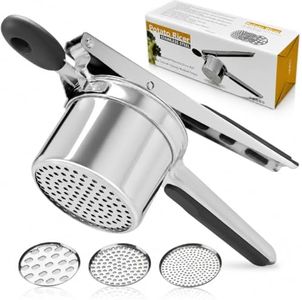 Roryimke 15oz Potato Ricer Heavy Duty Stainless Steel 3 Interchangeable Discs Potato Masher Spaetzle Maker with Silicone Handle, Ricer Kitchen Tool Perfect Ricer for Mashed Potatoes for Kitchen
