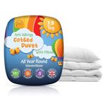 Rohi 7.5 Tog Cot Bed Duvet and Pillow Set – Anti-Allergy Toddler Duvet & Pillow – Lightweight, Breathable & Ultra Comfy Baby Quilt 120cm x 150cm