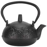 Cast Iron Tea Kettle, Japanese Tea Pot with Infuser for Loose Tea Tea Pots for Stove Top 10 Oz/300 Ml,Black