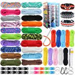WEREWOLVES Paracord 550, 4MM Paracord 20 Colors & 2MM Micro Paracord Rope 10 Colors with Instructions Book, Paracord Bracelet Combo Crafting Kits, Parachute Cord and Complete Accessories (Fairy Tale)