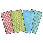 vancasso Macaron 4-Piece Rectanglar Plate Porcelain Serving Platters, Sushi Plate Appetizer Plate, Rectangular Serving Plates/Small Trays/Dinner Plates, 5.8 x 10.5 inch (14.7 x 26.8 cm)