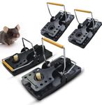 BATUUTAH Rat Traps – 4 x Large Heavy Duty Rat Traps that Kill Instantly Reusable Professional traps for Indoors and Outdoors Trap for Big Rodents