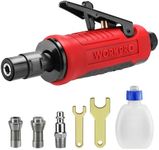 WORKPRO 1/4-Inch Pneumatic Straight Die Grinder, 25000RPM, Air-Powered Die Grinder for Grinding, Cutting, Polishing, Welding Repair, Deburring, 1/4" & 1/8" Collets Included