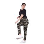 SPENCA Military Camouflage Dry-Fit Women 6 Pocket Joggers Gym Trackpant Sports Pant | Green L