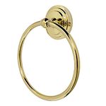 Kingston Brass BA2714PB Milano 6-Inch Towel Ring, Polished Brass