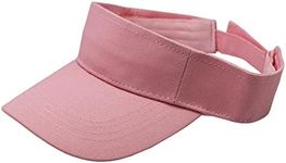 Kids-Girls-Visor Beach-Sun-Hat Adjustable Sun Protection Summer Outdoor Sports Cap for 6 to 12 Years, Pink, 6-12 Years