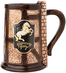 Grupo Erik Jarra Póney Pisador, 900ml - Taza medieval - Jarra cerveza - Jarra El Señor de los anillos regalos - Taza el señor de los anillos - El Señor de los anillos merchandising oficial