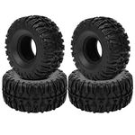 Dilwe 4PCS RC Rubber Tyre, 2.2in RC Rubber Wheel RC Crawler Tire RC Tyre RC Accessories Compatible for SCX10 TRX4 TRX6 1/10 RC Climbing Crawler