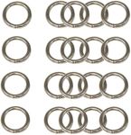 Trimming Shop 25mm Silver O Rings Stainless Steel Strapping for Pet Collar Back Pack Purses Slings Outdoor Luggage Bag Rope Harness Antique Jewelry Keychains Outdoor Strap, 50pcs