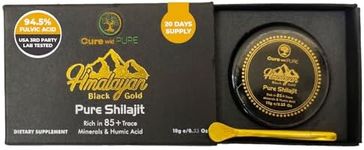 Cure wid Pure Himalayan Shilajit Resin Organic & Certified with 94.5% Fulvic Acid USA Lab-Tested-Authentic Himalayan Shilajit for Women & Men to Improve Skin,Hair,Bones,Energy,Focus & Vitality 10g