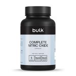 Bulk Complete Nitric Oxide Capsules, Pre Workout, Pack of 180, 30 Servings, Packaging May Vary