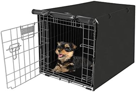 X-ZONE PET Double Door Dog Crate Cover - Polyester Pet Kennel Cover (Fits 24 30 36 42 48 inches Wire Crate)