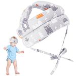 Hwtcjx Baby Head Protector, Baby Safety Helmet, Baby Toddler Protective Cap, Infant Anti-Fall Anti-Collision Head Protection Hats, Adjustable Size, for Children from 5 Months to 3 Years Old (Grey)