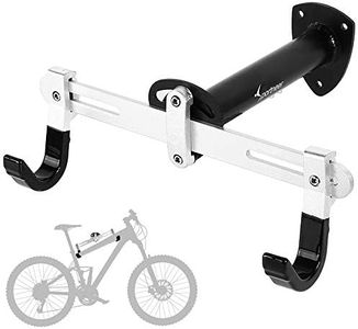 Sportneer Bike Wall Mount, Adjustable Horizontal Indoor Storage Rack for Bicycle, Heavy Duty Metal Cycling Hanging Hook in Garage or Home for Road, Mountain, Kids Bikes