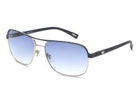 Police Unisex Blue Lens Square Non-Polarized Sunglasses Blue Frame With 100% Uv Protection