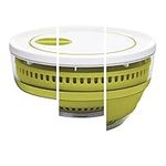 Starfrit Salad Spinner - 4L Capacity - Ergonomic Handle - Basket Can Be Used As a Colander - Serving Bowl