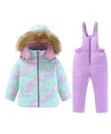 M2C Little Girls Winter 2-Piece Ski Snowsuit Set Puffer Jacket and Pants Galaxy 3-4