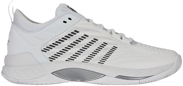 K-Swiss Men's Hypercourt Supreme 2 Tennis Shoe, White/Black, 8 M