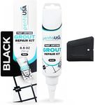 PentaUSA Tile Grout Repair Kit - Black Grout Filler, Triple Protection, Fast Drying Formula Restores and Renews Grout Lines with Grout Float (Black, 8.8oz / 250gr)