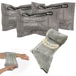 Israeli Bandage, 3 Pack 6 Inch Vacuum Sterile Compression Bandages Hemostatic Dressing, Emergency Tourniquet Bandage for First Aid Emergency Battle Self-Rescue Large Wound Trauma Dressing