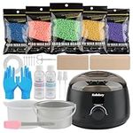 Kalolary Waxing Kit for Hair Removal, All in One At Home Digital Wax Warmer Kit with Hard Wax Beads & Silicone Pot for Women Men Brazilian Waxing Kit for Full Body, Legs, Face, Bikini, Sensitive Skin