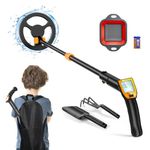 Metal Detector Kids, Potuem Lightweight Kids Metal Detectors with Backlit LCD Display and Waterproof Search Coil, High Sensitivity Metal Detector for Kids with Shovel Rake Sieve and Backpack