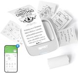 Portable Mini Printer Sticker Maker with 1 Roll Printing Paper, Inkless Print Pod Thermal Pocket Printer for Phone, School Supplies, Pictures, DIY, Kids Gift, Free App with Multiple Templates, Grey