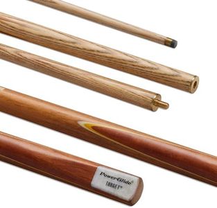 PowerGlide One 2-Piece Snooker or Pool Cue Stick | Target | Ash Wood Shaft with Rosewood Butt and Coloured Veneers | Brass joint | Full Size 57" | 9.5 mm Tip