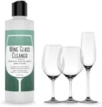 IMPRESA Concentrated Wine Glass Cleaning Liquid - Unscented - Eliminates Streaks - Removes Water Spots, Stains and Cloudy Glass - Great for The Wine Enthusiast - Made in USA