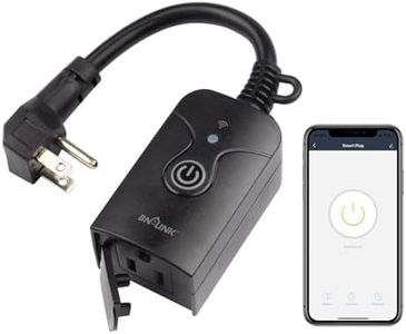 BN-LINK Smart Wi-Fi Plug Outlet, Remote Control by App, Compatible with Alexa and Google Assistant, Weatherproof, Requires 2.4 GHz Wi-Fi, ETL Listed