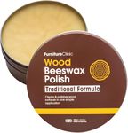 Furniture Clinic Traditional Beeswax Polish for Wood & Furniture | 200ml of Wax for All Wood Types & Colors - Oak, Teak, Dark and Light Wood - Protect and Enhance The Shine - 6.8 Fl Oz