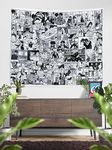 ComicSense.xyz Anime Inspired Manga Panel Tapestry Anime Theme Backdrop For Wall Hanging Home Decor Bedroom Living Room (Mixed Version) - 58 X 48 Inches